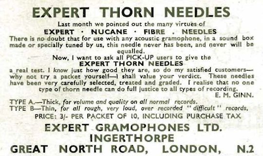 Expert Gramophone Needles